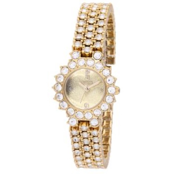 Montres Prestige by Invicta Gold Crystal Bezeled Women's Watch new in box